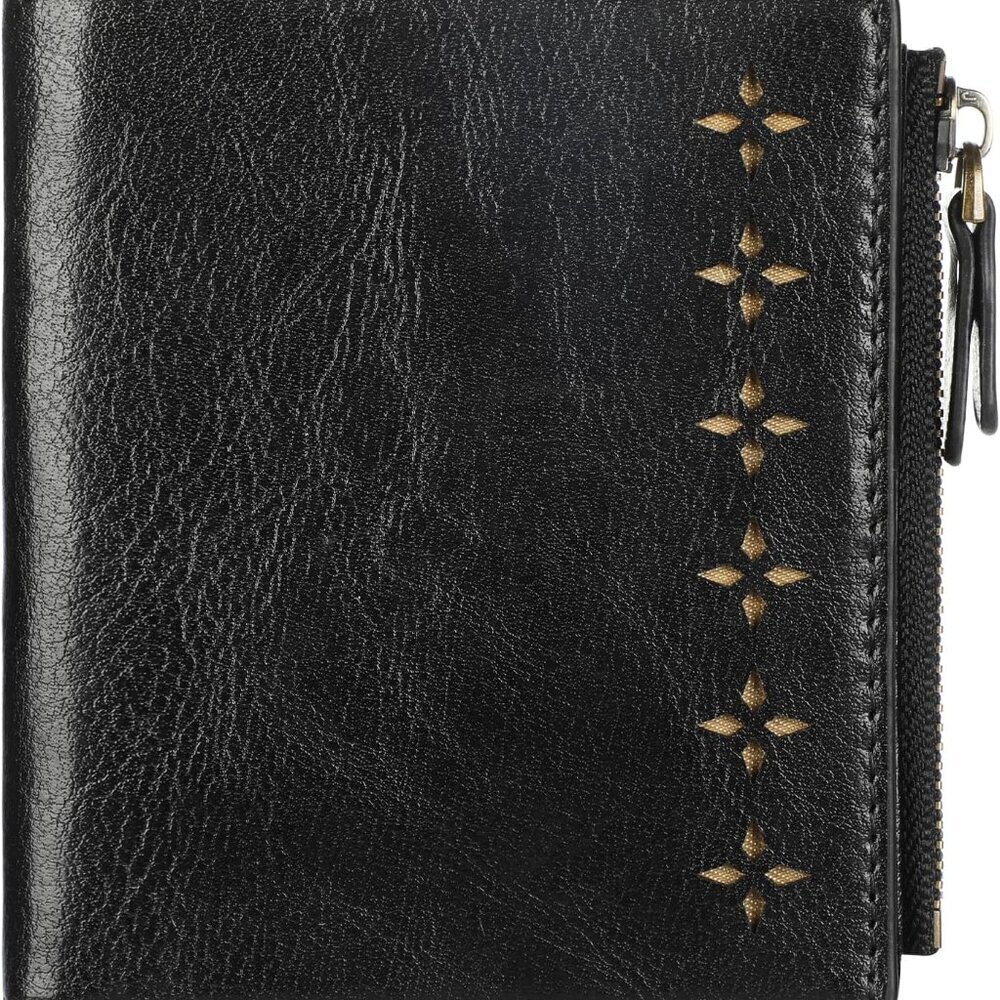 Women Wallet RFID Blocking Leather Compact Small Credit Card Holder Wallet
